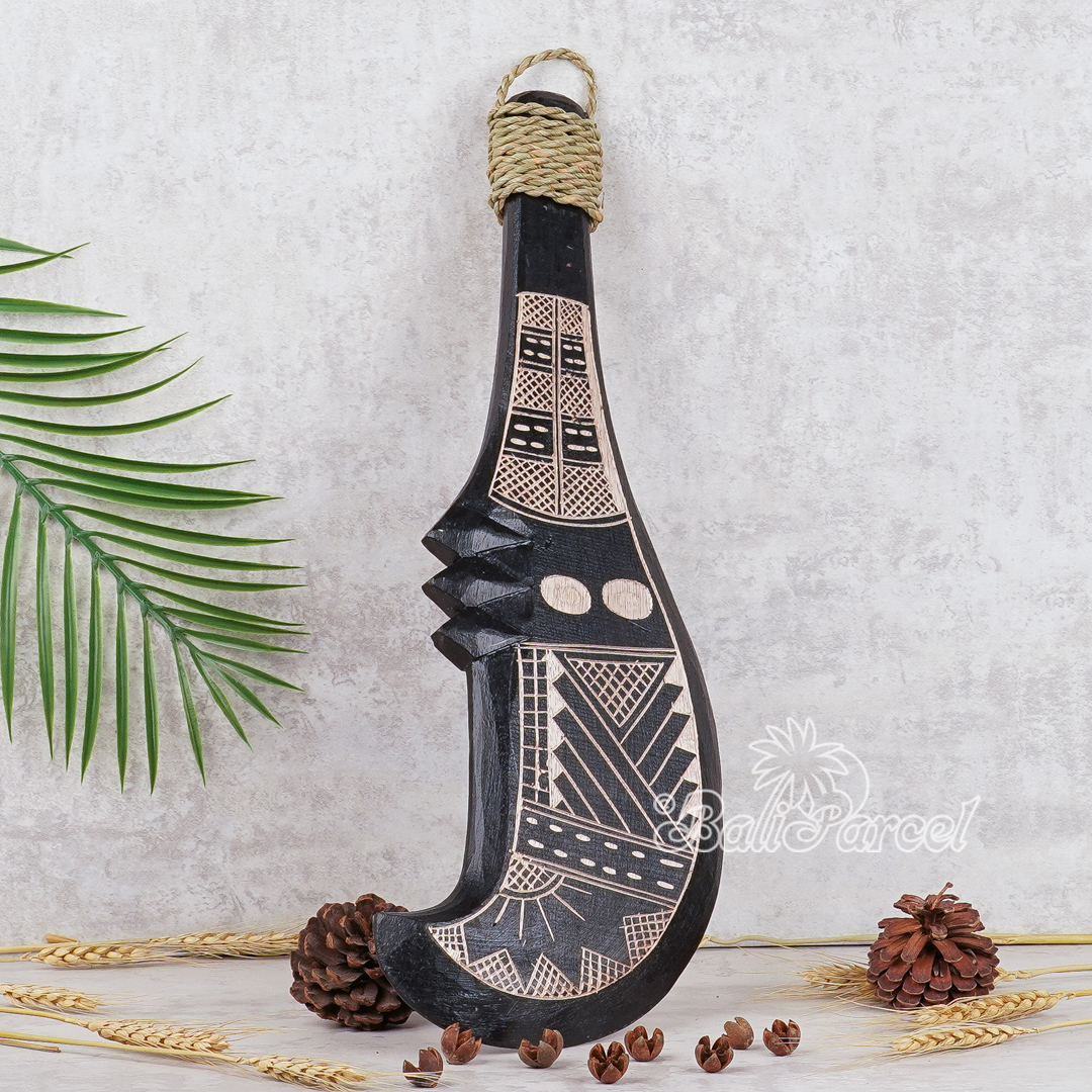 Wooden Weapon Hand Carved, It Made With Albesia Wood.