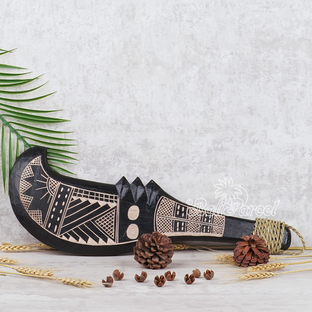 Wooden Weapon Hand Carved, It Made With Albesia Wood.