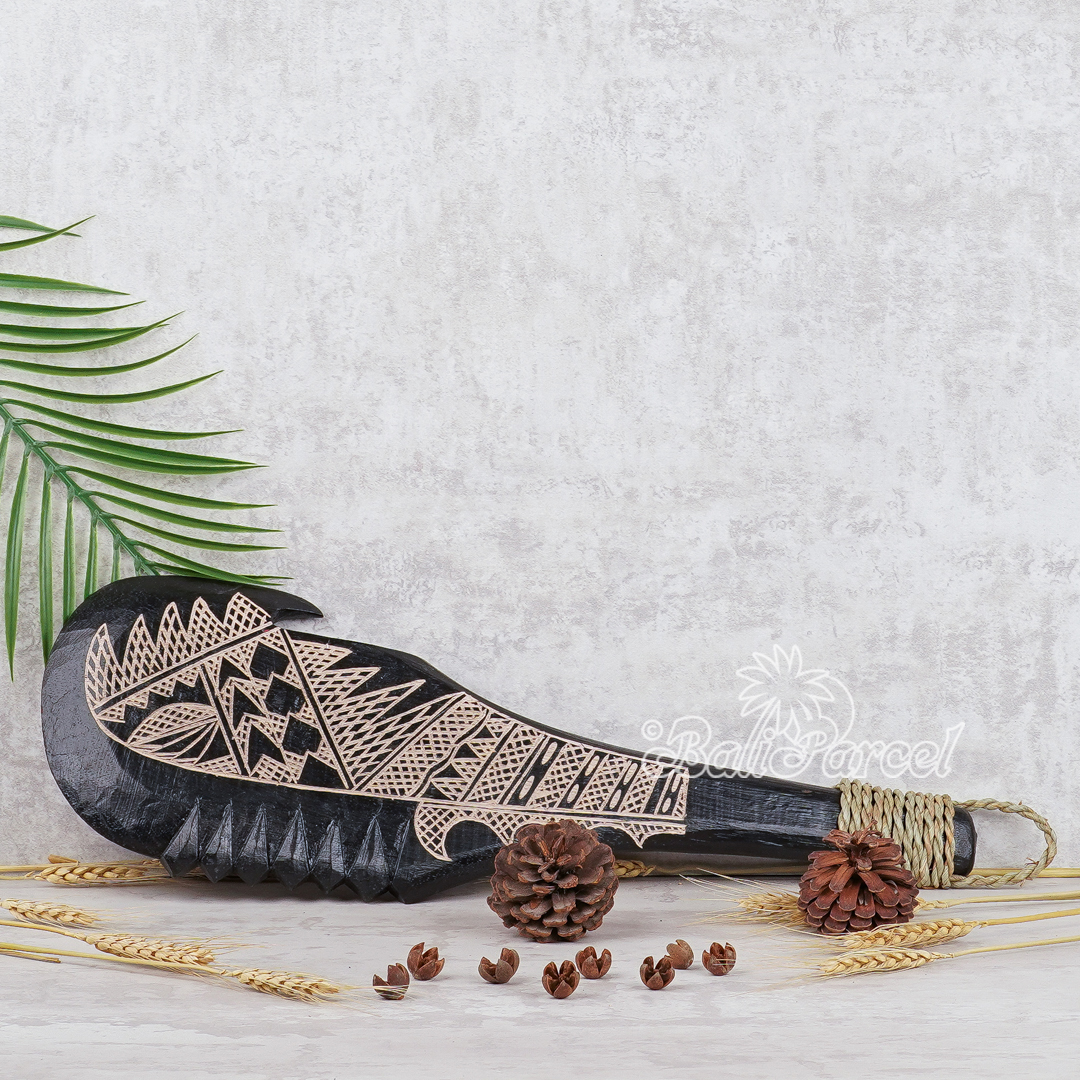 Wooden Weapon Hand Carved, It Made With Albesia Wood.