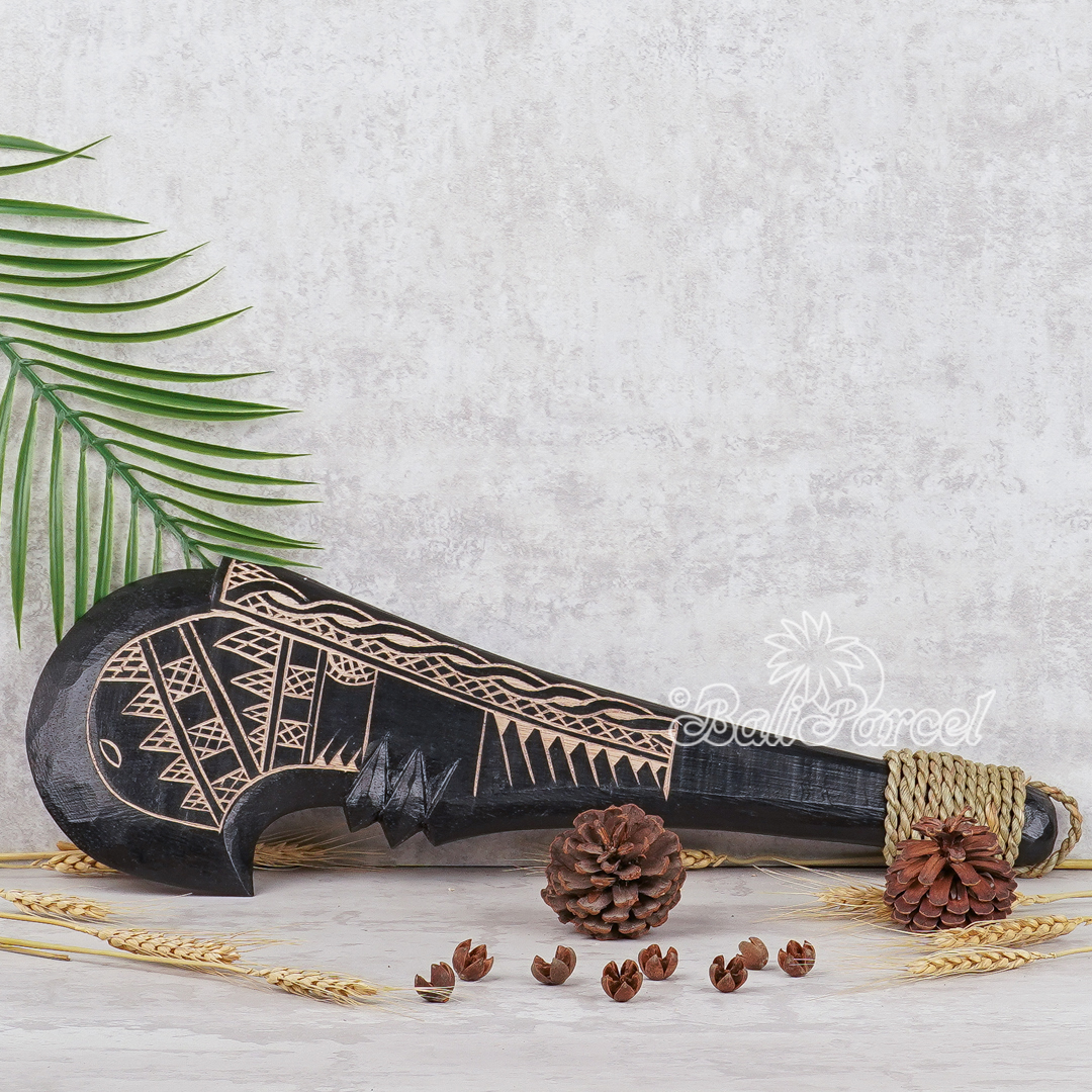 Wooden Weapon Hand Carved, It Made With Albesia Wood.