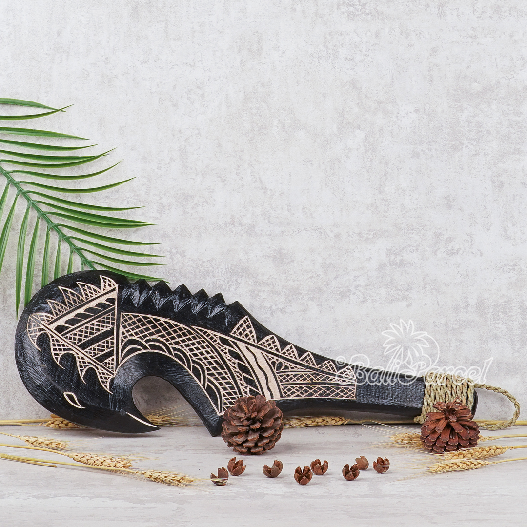 Wooden Weapon Hand Carved, It Made With Albesia Wood.
