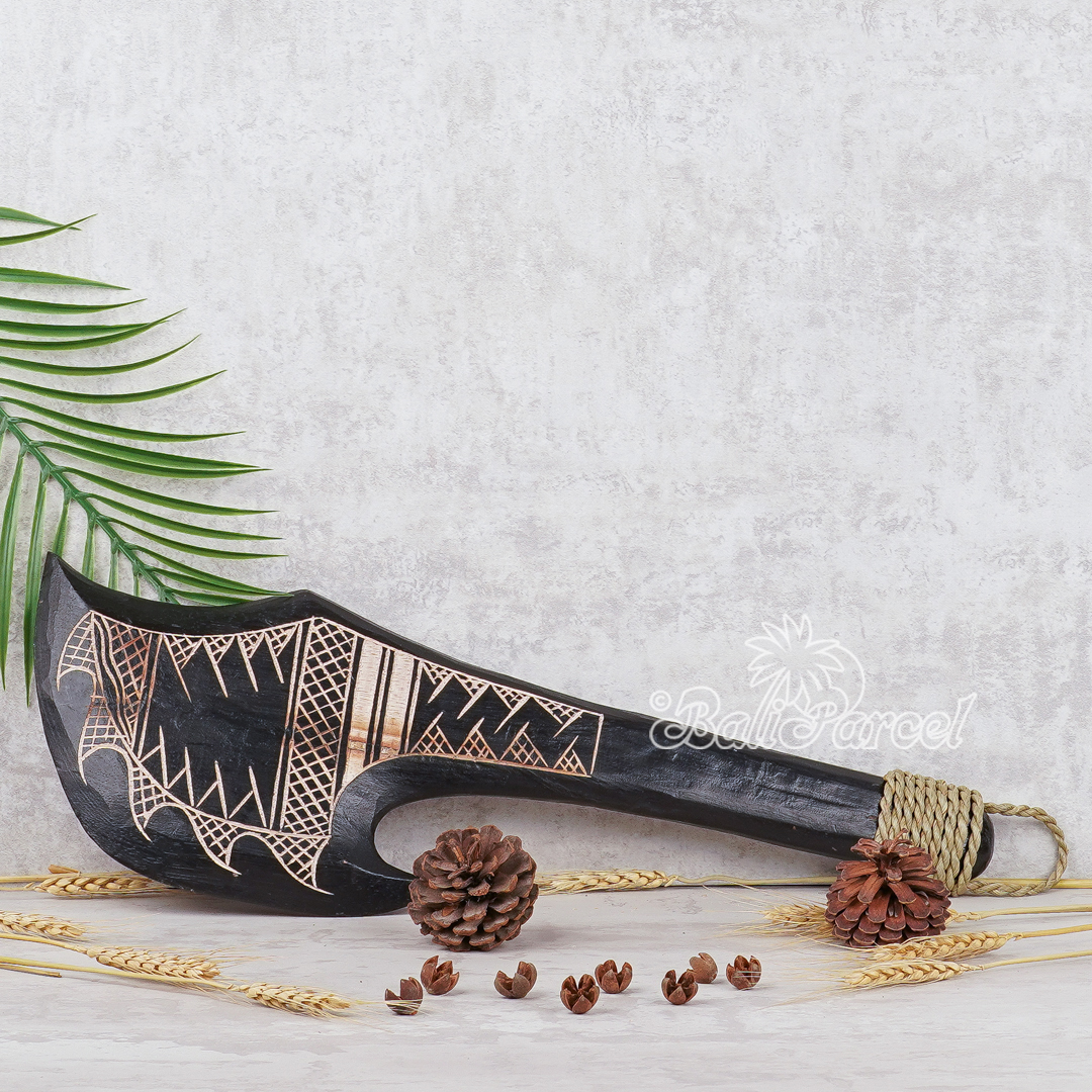 Wooden Weapon Hand Carved, It Made With Albesia Wood.