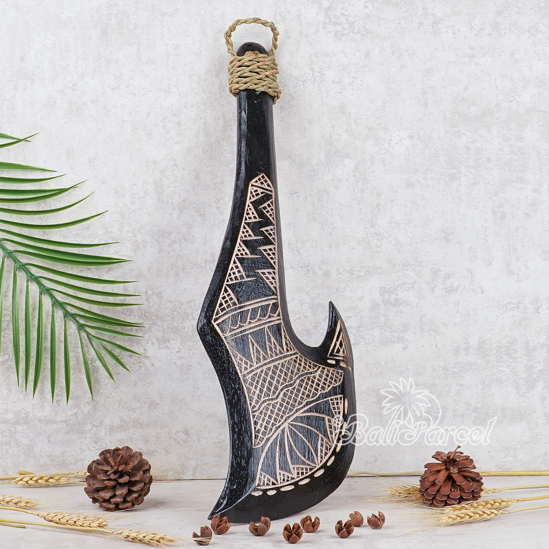 Wooden Weapon Hand Carved, It Made With Albesia Wood.