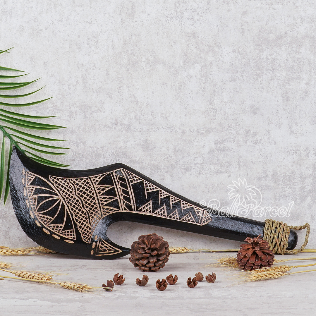 Wooden Weapon Hand Carved, It Made With Albesia Wood.