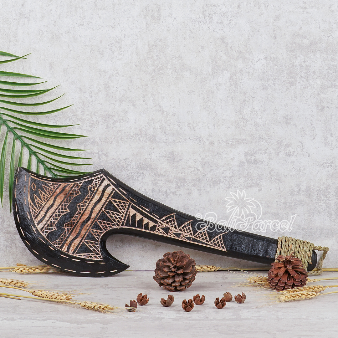 Wooden Weapon Hand Carved, It Made With Albesia Wood.