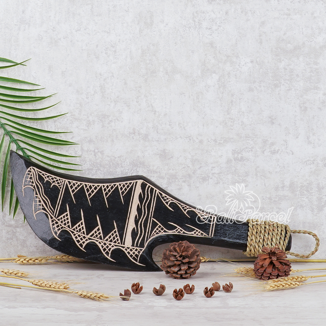 Wooden Weapon Hand Carved, It Made With Albesia Wood.