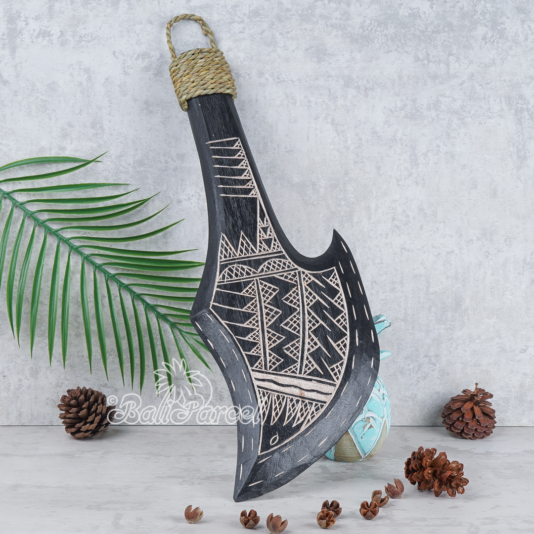 Wooden Weapon Hand Carved, It Made With Albesia Wood.