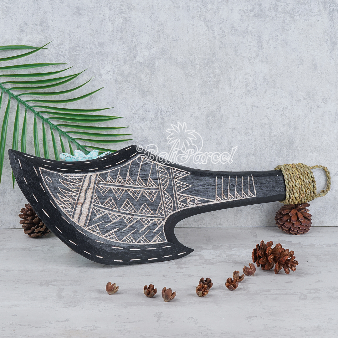 Wooden Weapon Hand Carved, It Made With Albesia Wood.