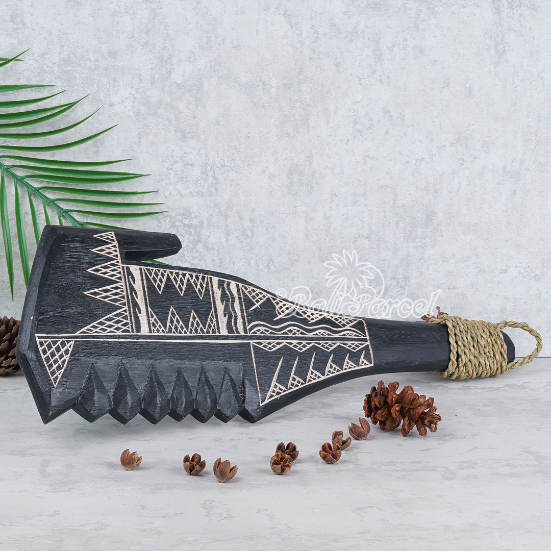 Wooden Weapon Hand Carved, It Made With Albesia Wood.