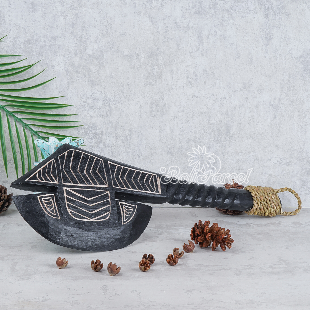 Wooden Weapon Hand Carved, It Made With Albesia Wood.