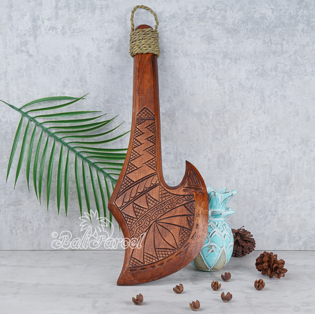 Wooden Weapon Hand Carved, It Made With Albesia Wood.