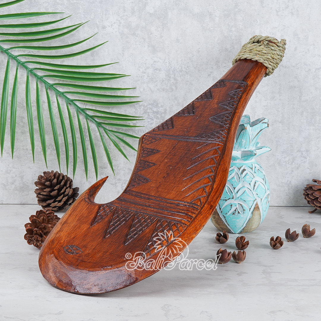 Wooden Weapon Hand Carved, It Made With Albesia Wood.