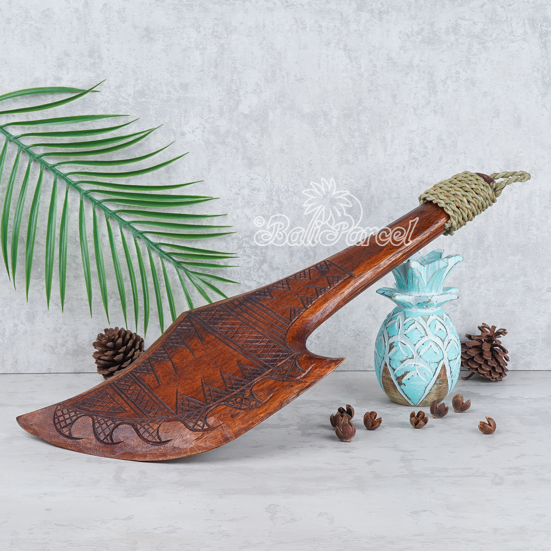 Wooden Weapon Hand Carved, It Made With Albesia Wood.
