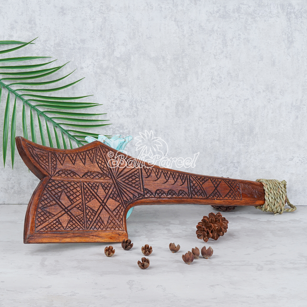 Wooden Weapon Hand Carved, It Made With Albesia Wood.