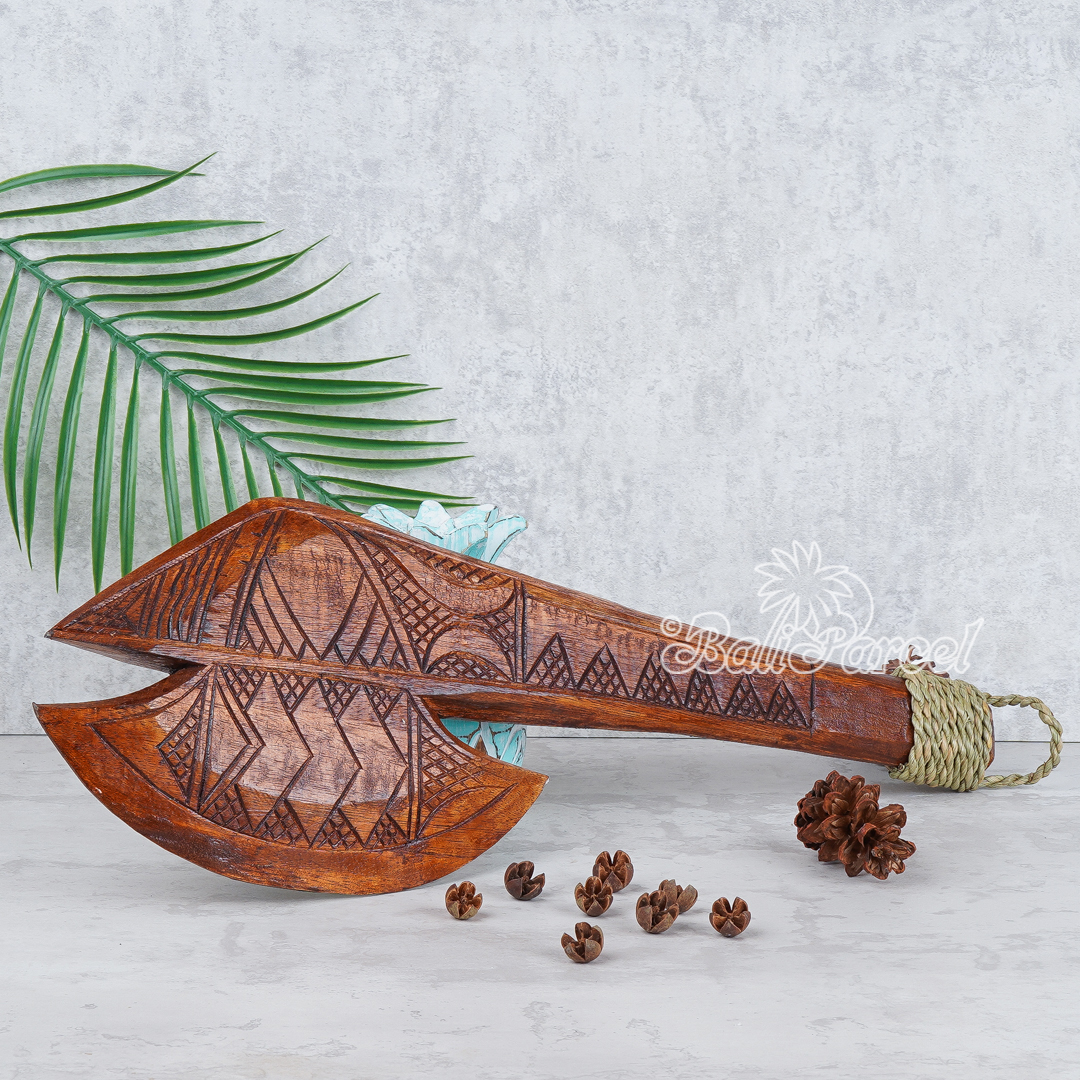Wooden Weapon Hand Carved, It Made With Albesia Wood.