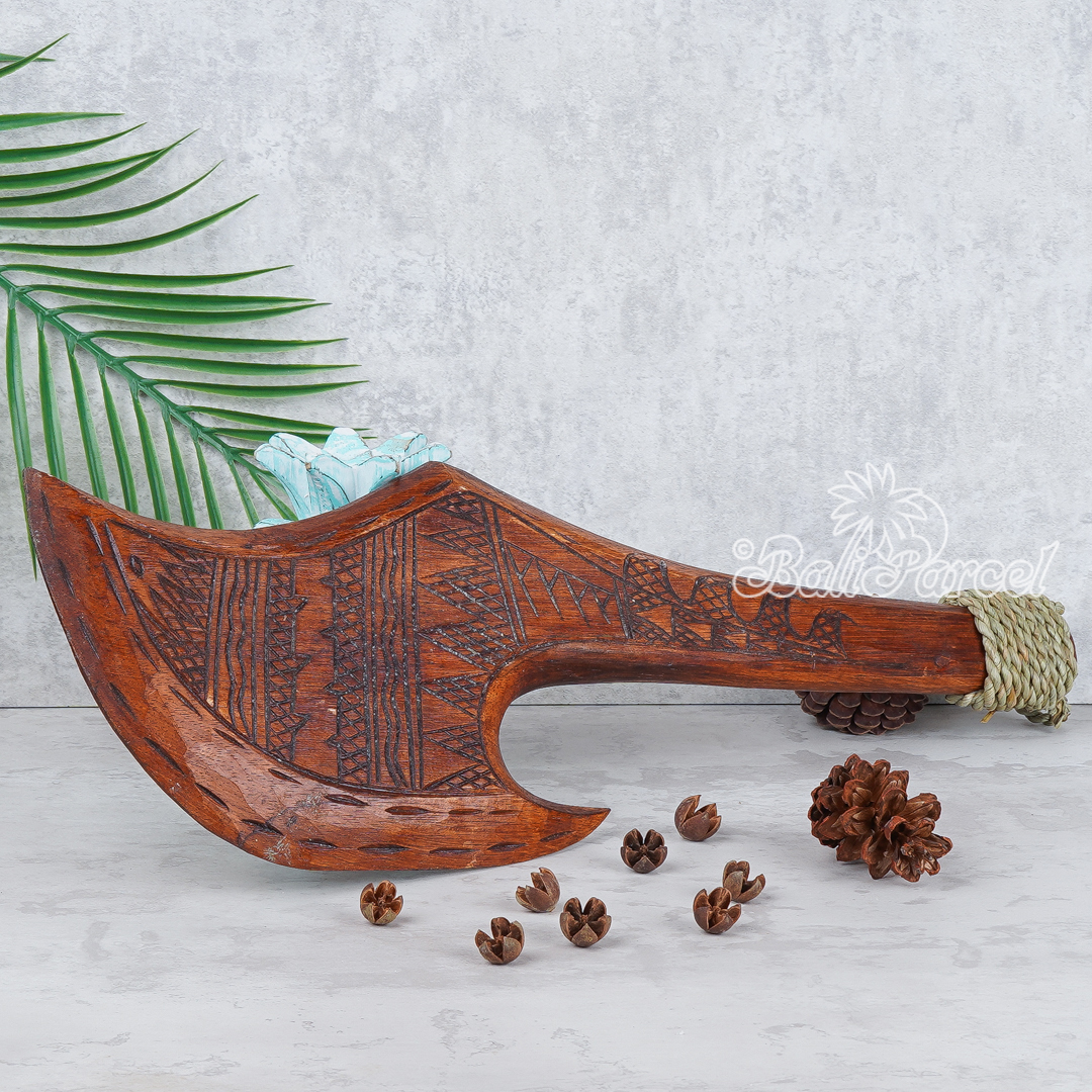 Wooden Weapon Hand Carved, It Made With Albesia Wood.