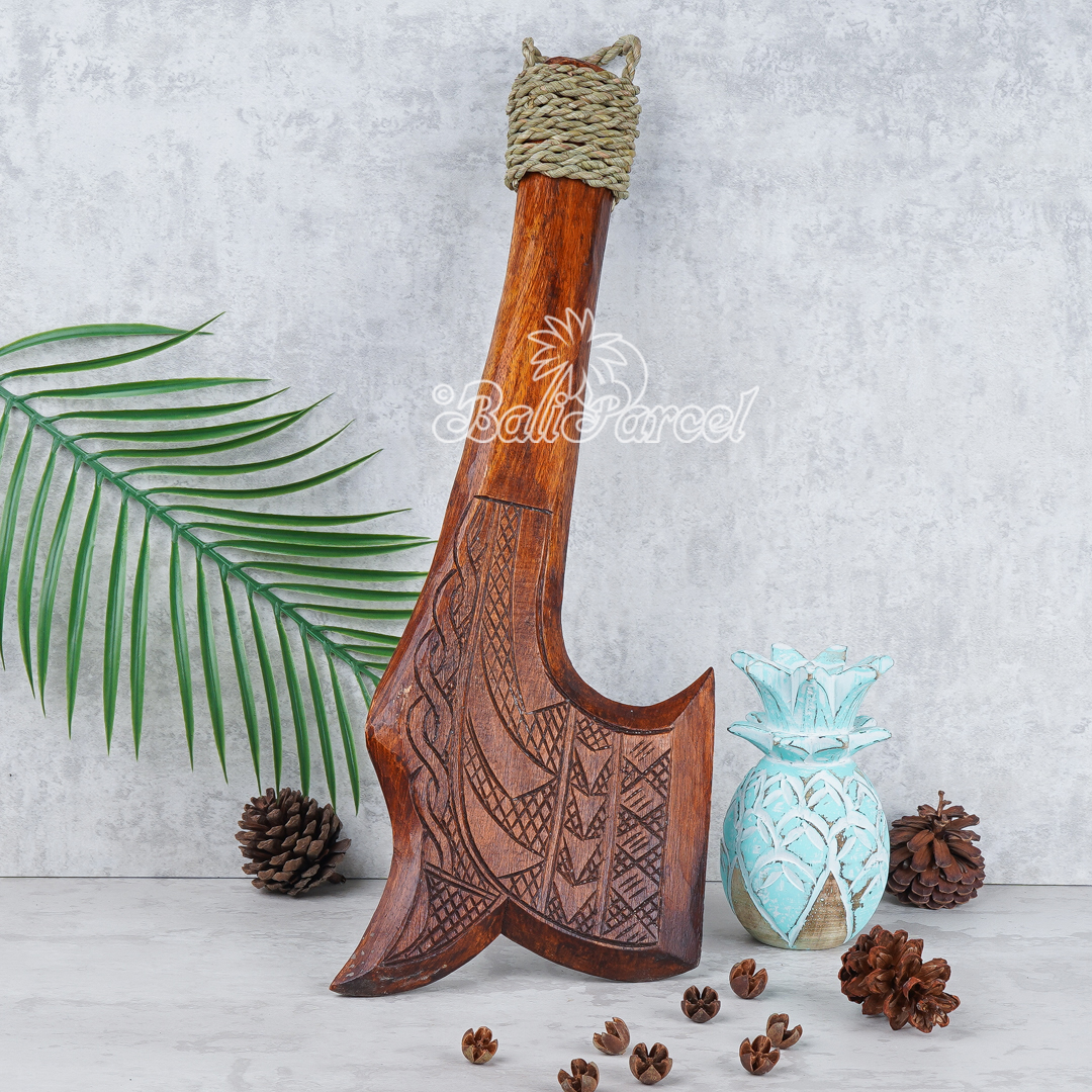 Wooden Weapon Hand Carved, It Made With Albesia Wood.