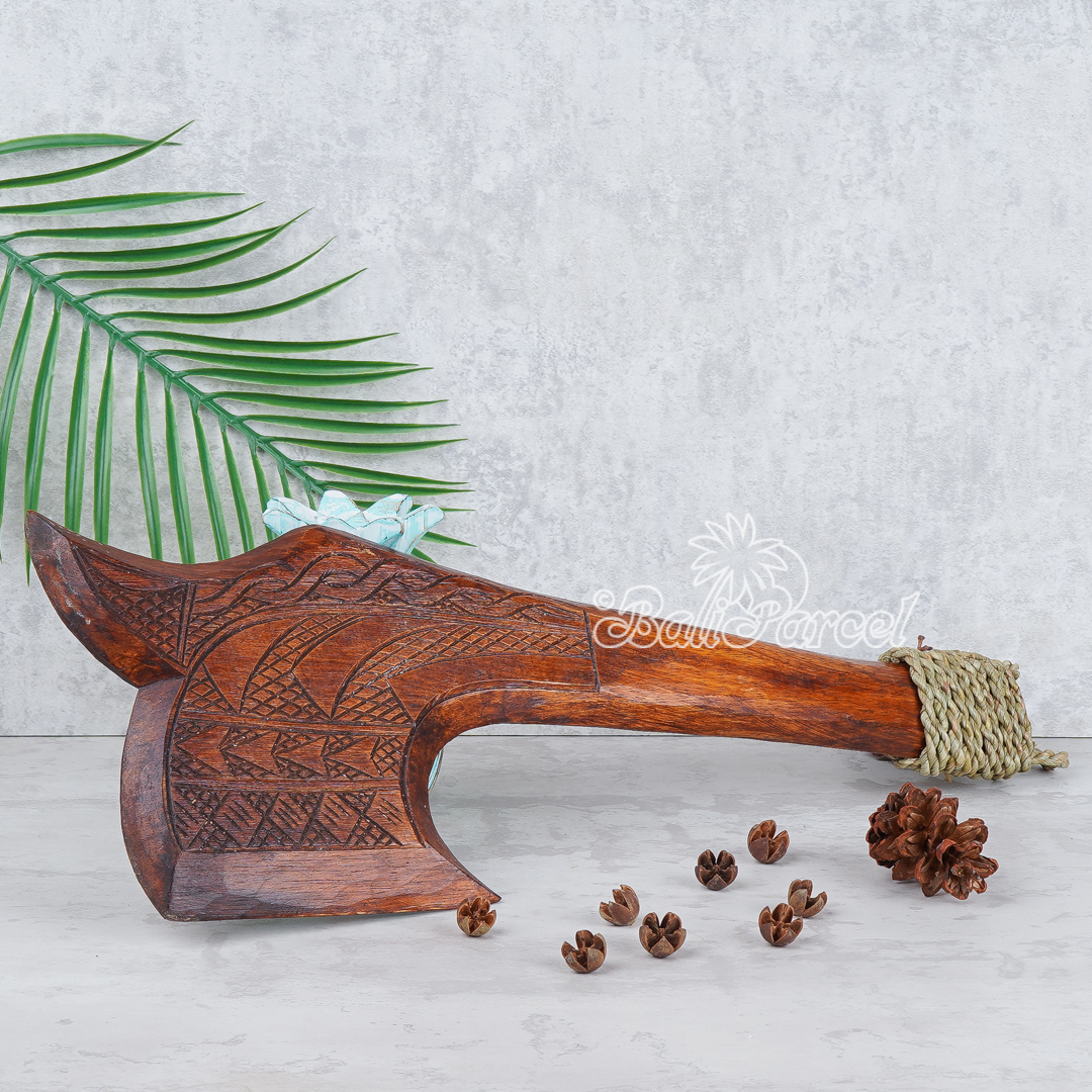 Wooden Weapon Hand Carved, It Made With Albesia Wood.
