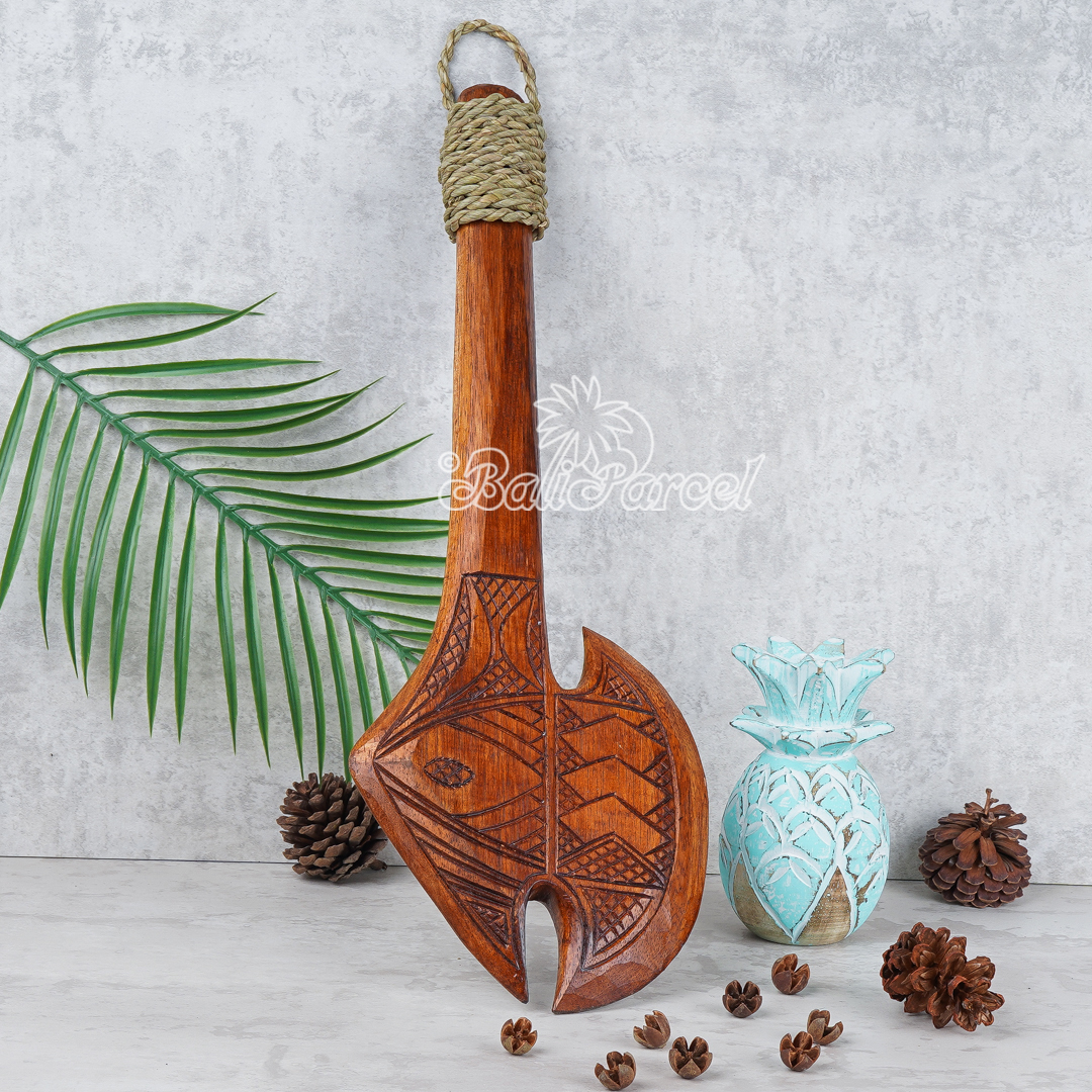 Wooden Weapon Hand Carved, It Made With Albesia Wood.