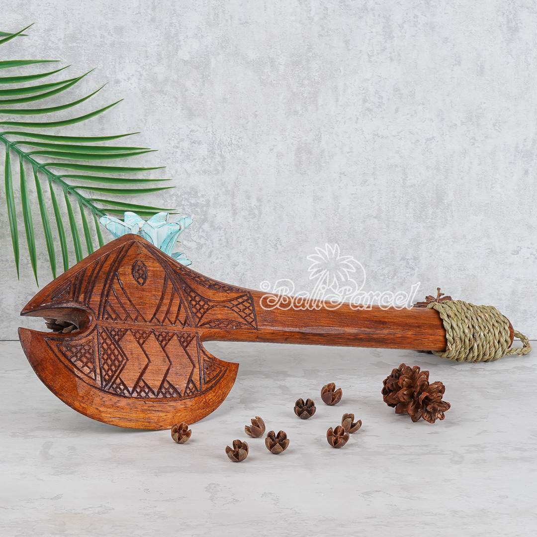 Wooden Weapon Hand Carved, It Made With Albesia Wood.