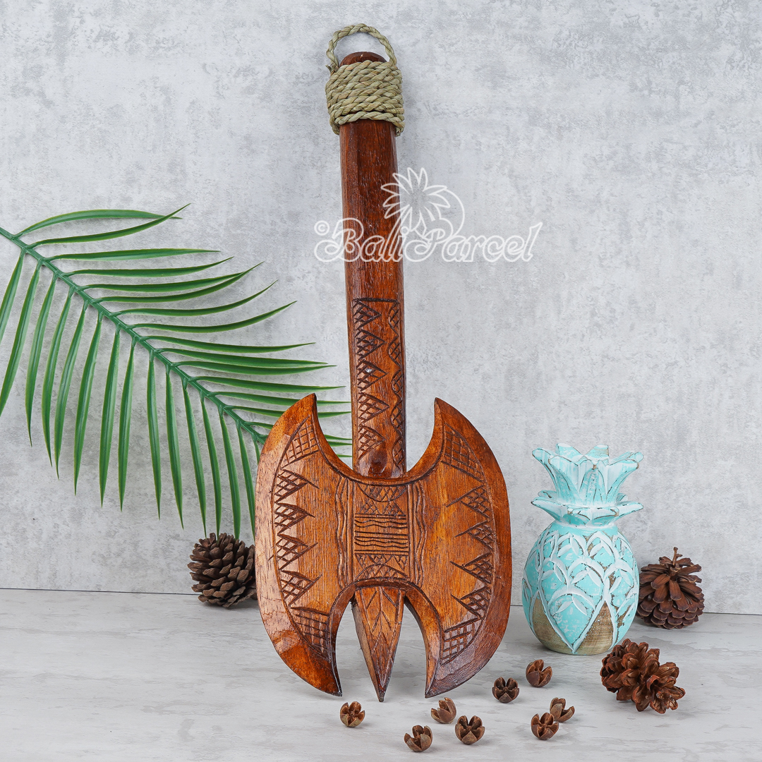 Wooden Weapon Hand Carved, It Made With Albesia Wood.