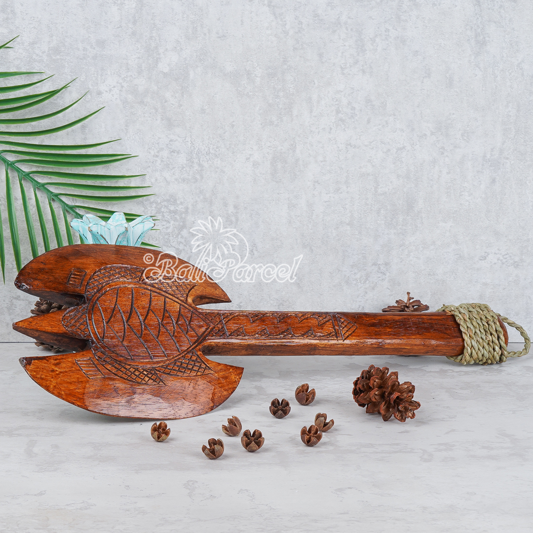 Wooden Weapon Hand Carved, It Made With Albesia Wood.