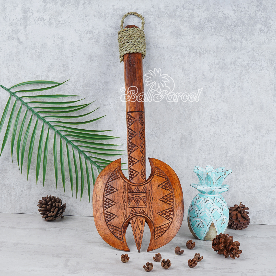 Wooden Weapon Hand Carved, It Made With Albesia Wood.