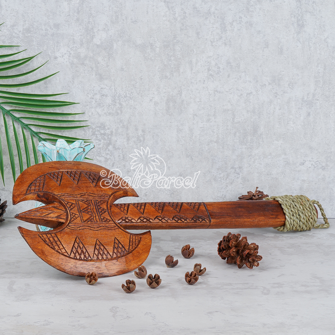 Wooden Weapon Hand Carved, It Made With Albesia Wood.