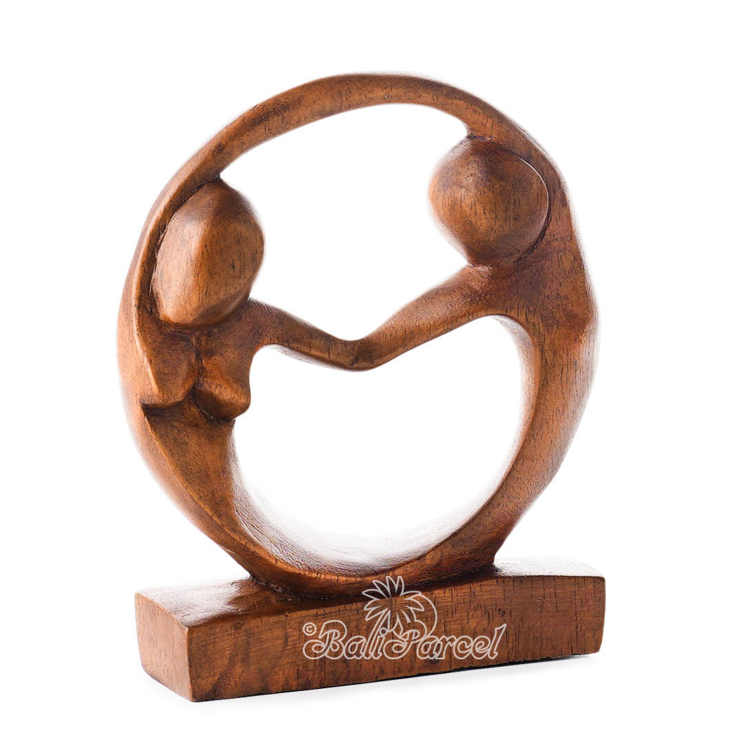 Wooden Abstract Carving, Hand Carved From Suar Wood