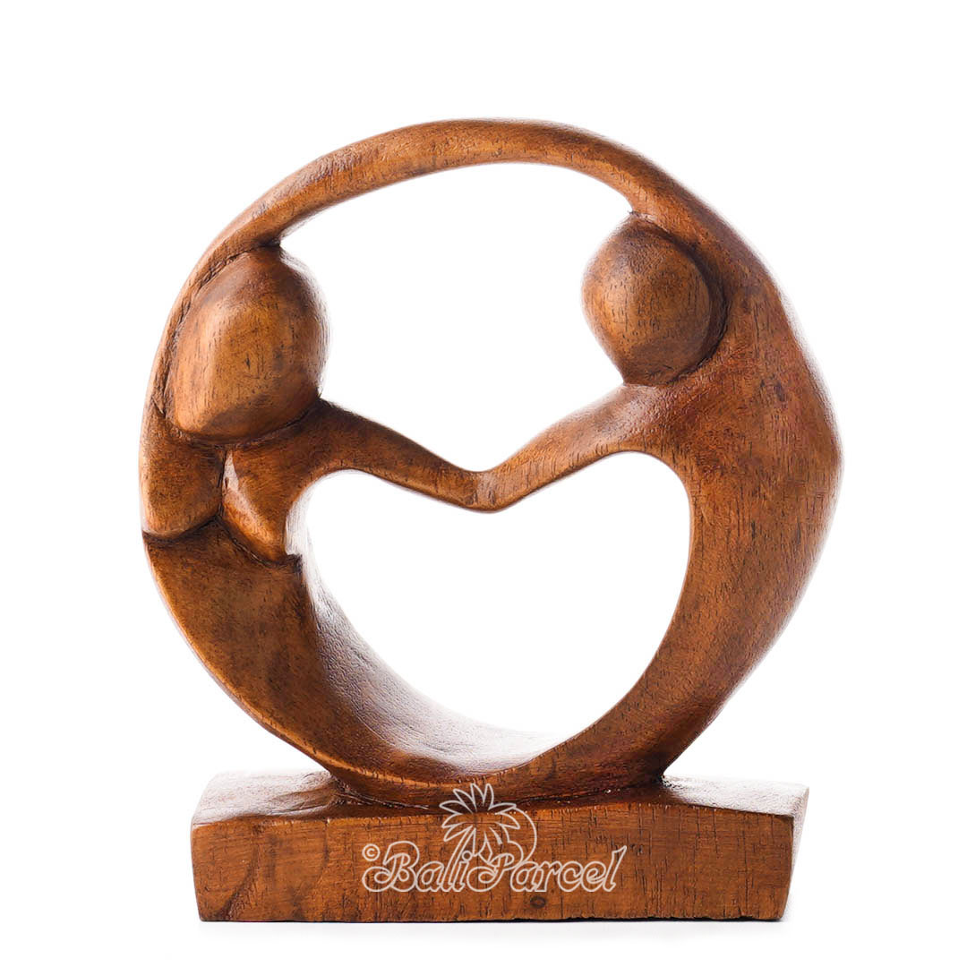 Wooden Abstract Carving, Hand Carved From Suar Wood