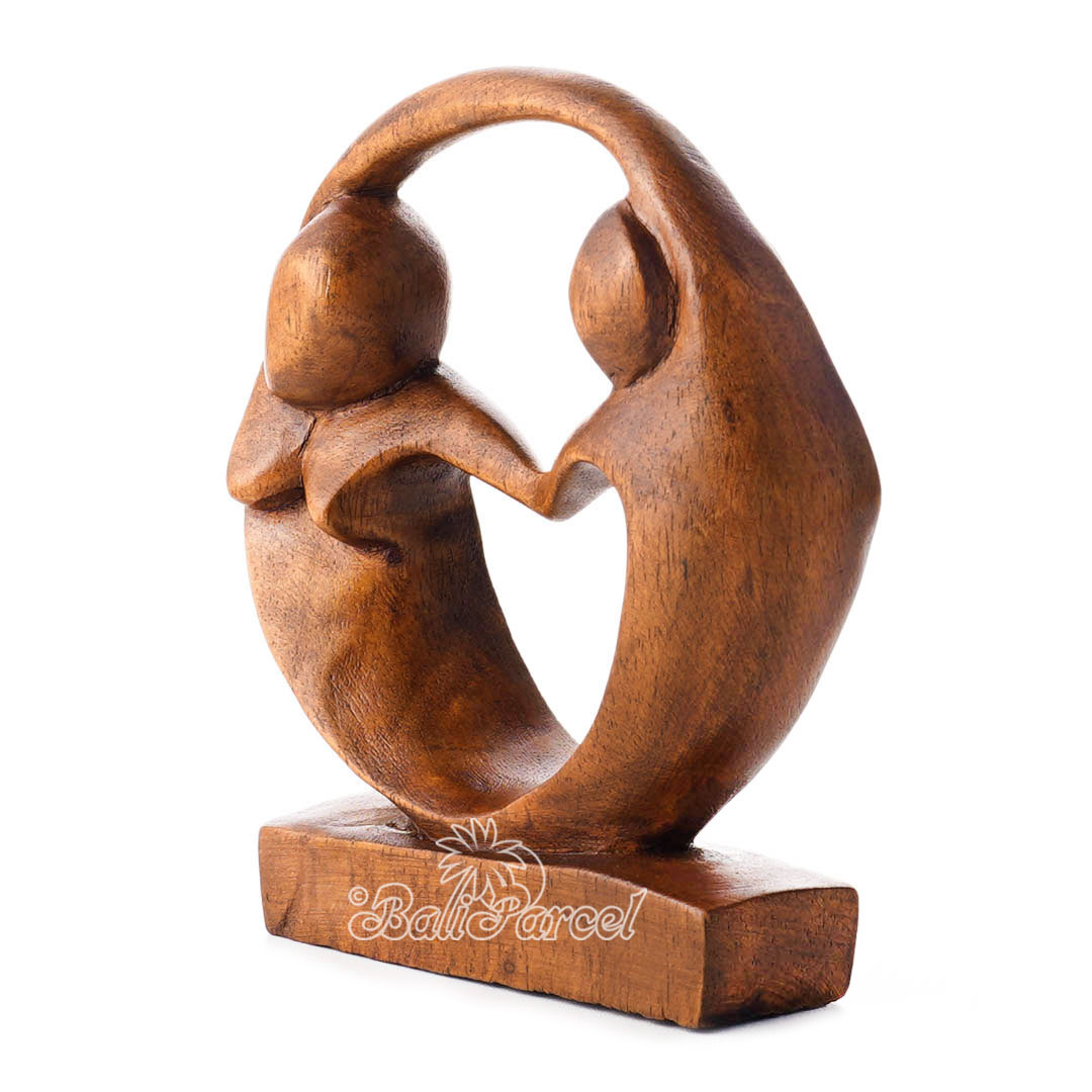 Wooden Abstract Carving, Hand Carved From Suar Wood