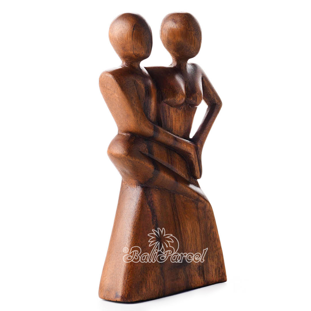 Wooden Abstract Carving, Hand Carved From Suar Wood