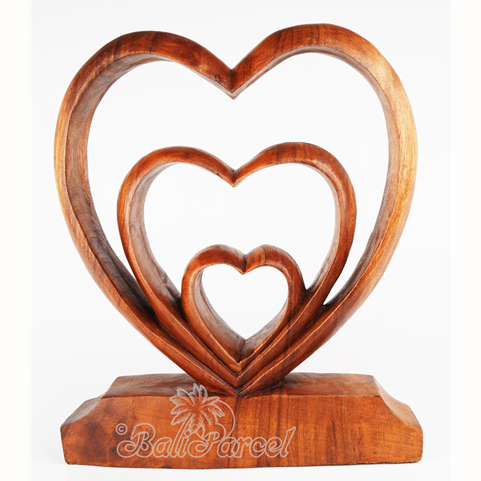 Wooden Abstract Carving, Handmade From Suar Wood