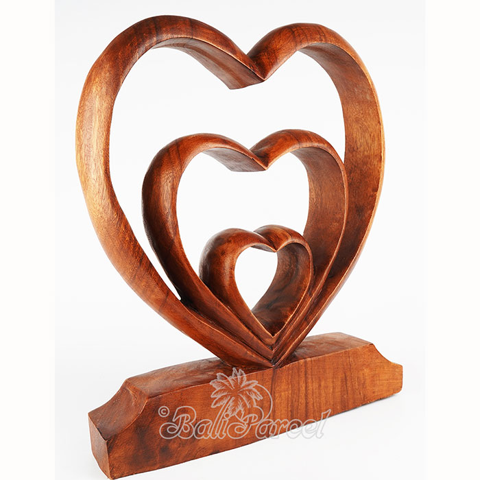 Wooden Abstract Carving, Handmade From Suar Wood