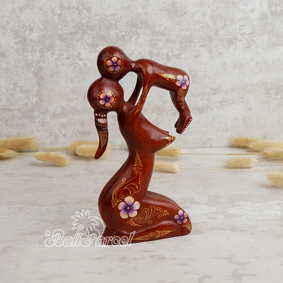 Wooden Abstract Carving, Handmade From Suar Wood