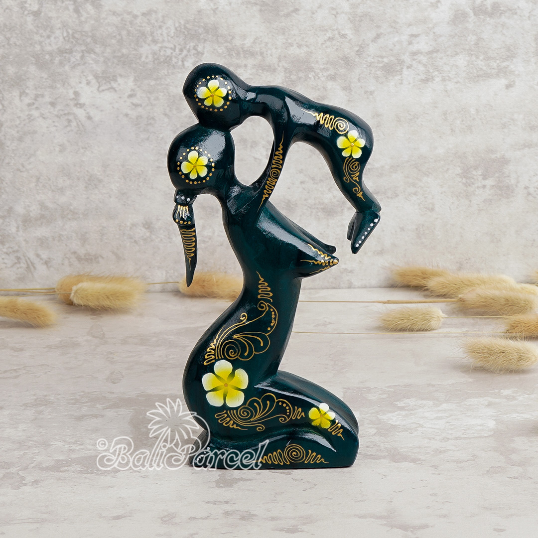 Wooden Abstract Carving, Handmade From Suar Wood