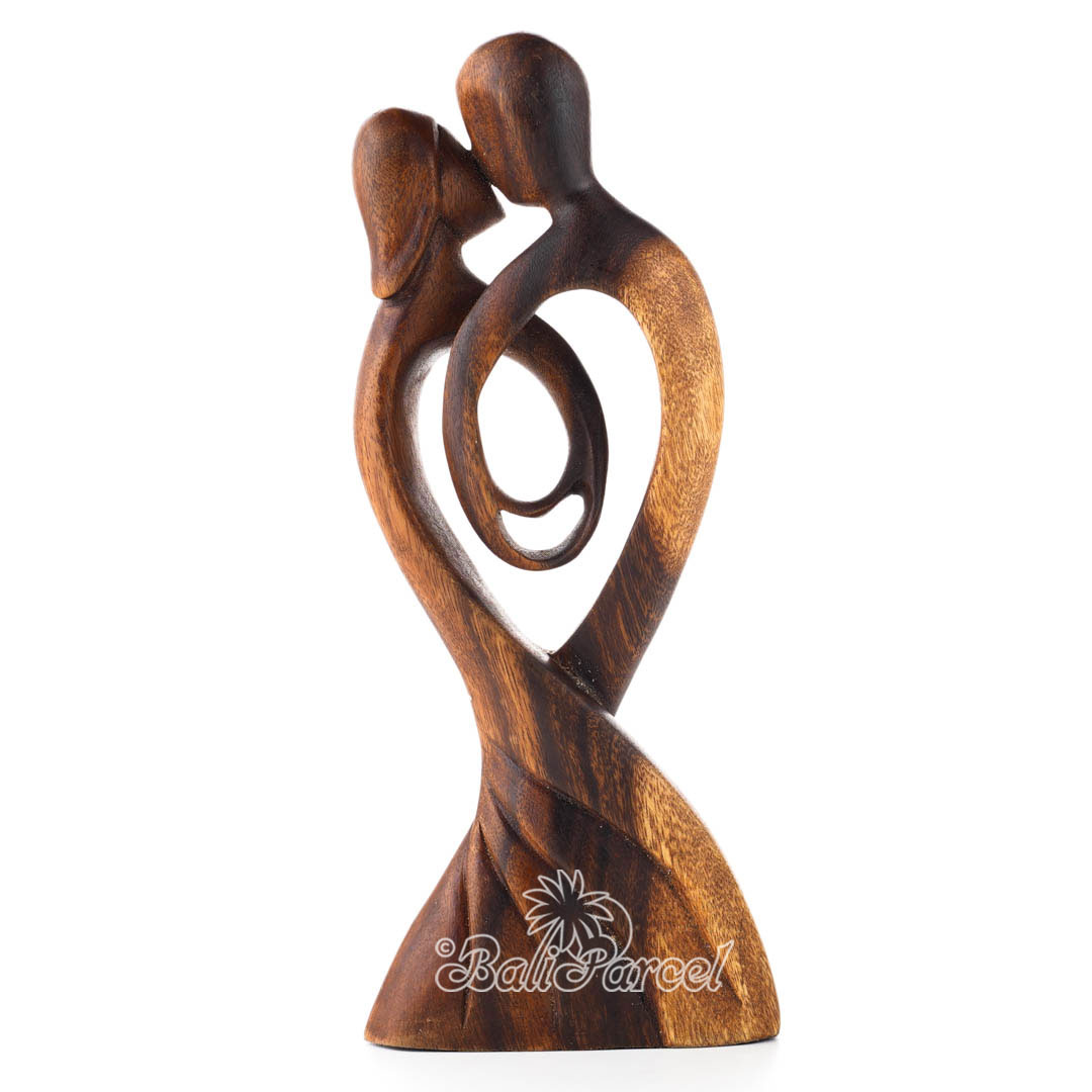 Wooden Abstract Carving, Handmade From Suar Wood