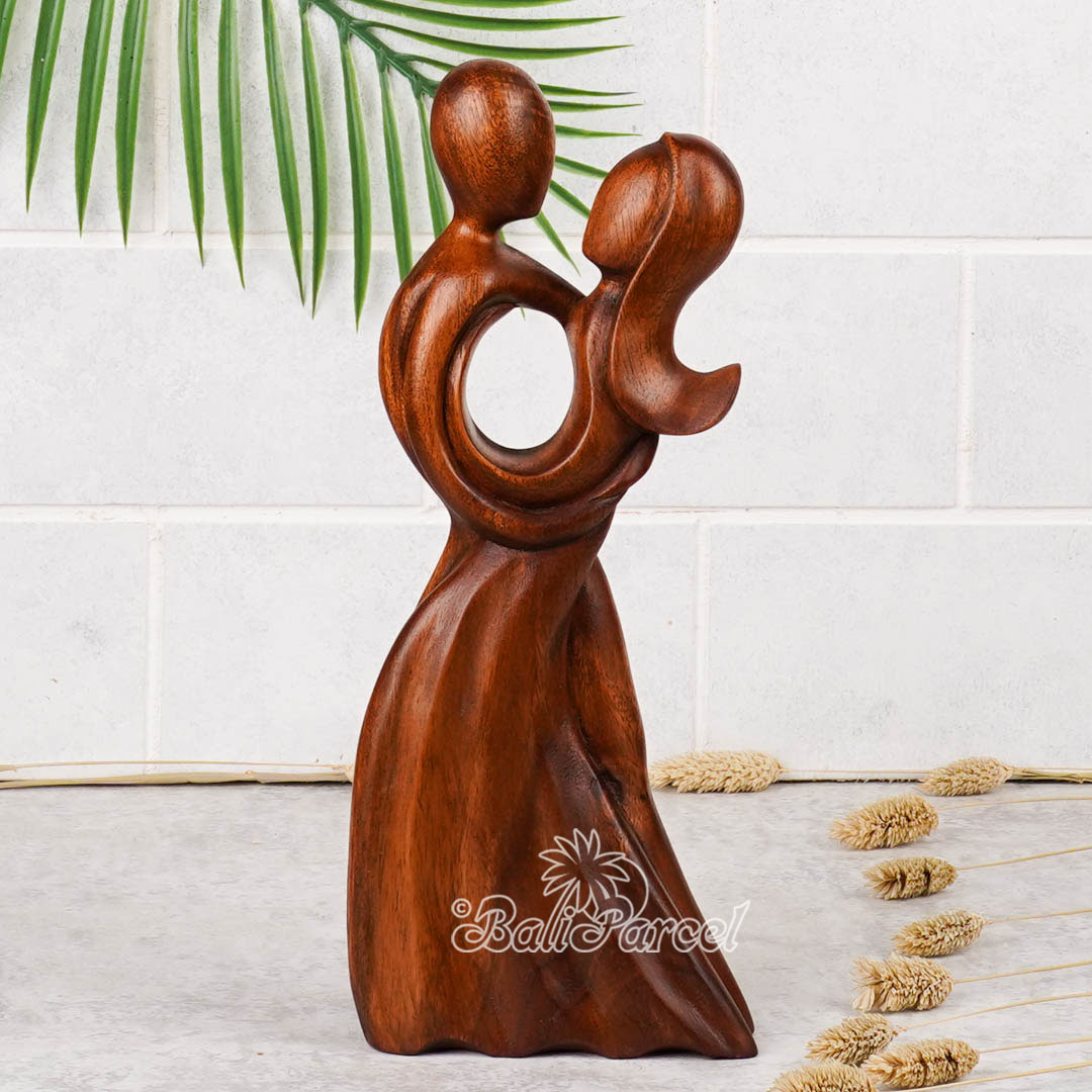 Wooden Abstract Carving, Handmade From Suar Wood