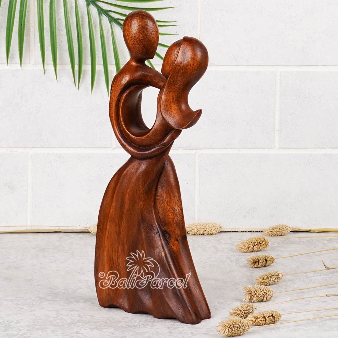 Wooden Abstract Carving, Handmade From Suar Wood