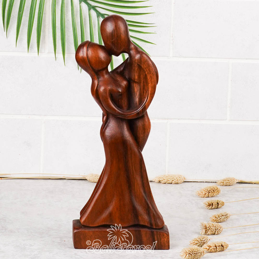 Wooden Abstract Carving, Handmade From Suar Wood