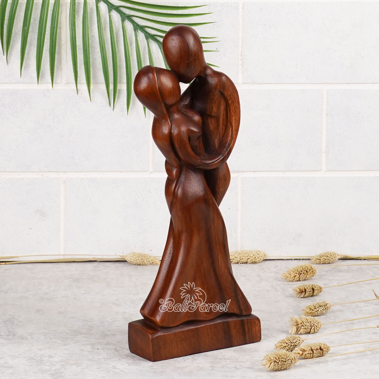 Wooden Abstract Carving, Handmade From Suar Wood