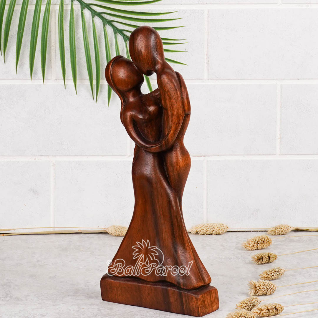 Wooden Abstract Carving, Handmade From Suar Wood