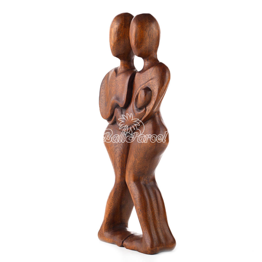 Wooden Family Abstract, Handmade From Suar Wood