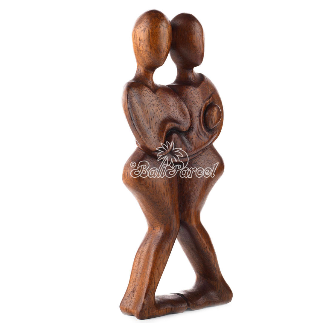 Wooden Family Abstract, Handmade From Suar Wood