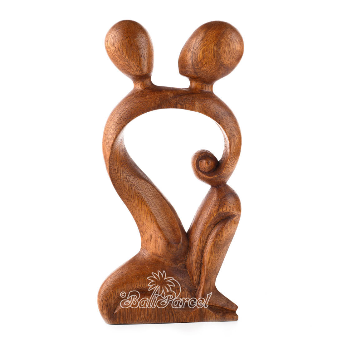Wooden Hug Abstract, Handmade From Suar Wood