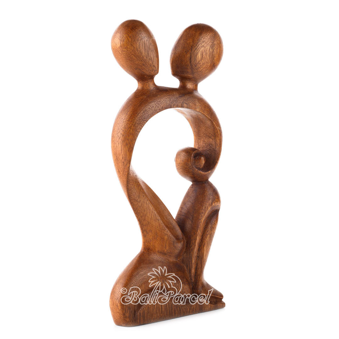 Wooden Hug Abstract, Handmade From Suar Wood