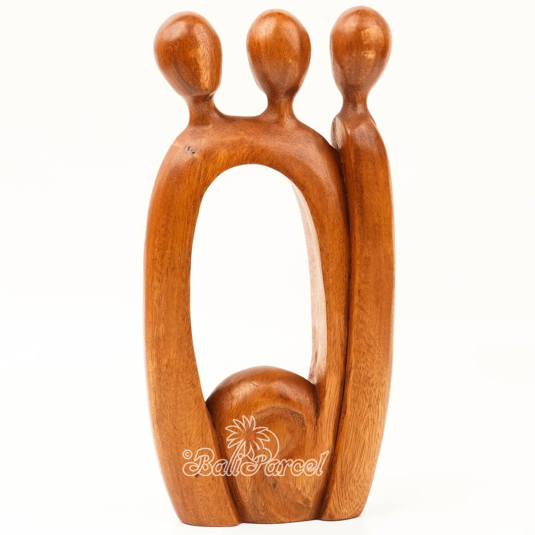 Wooden Hug Abstract, Handmade From Suar Wood