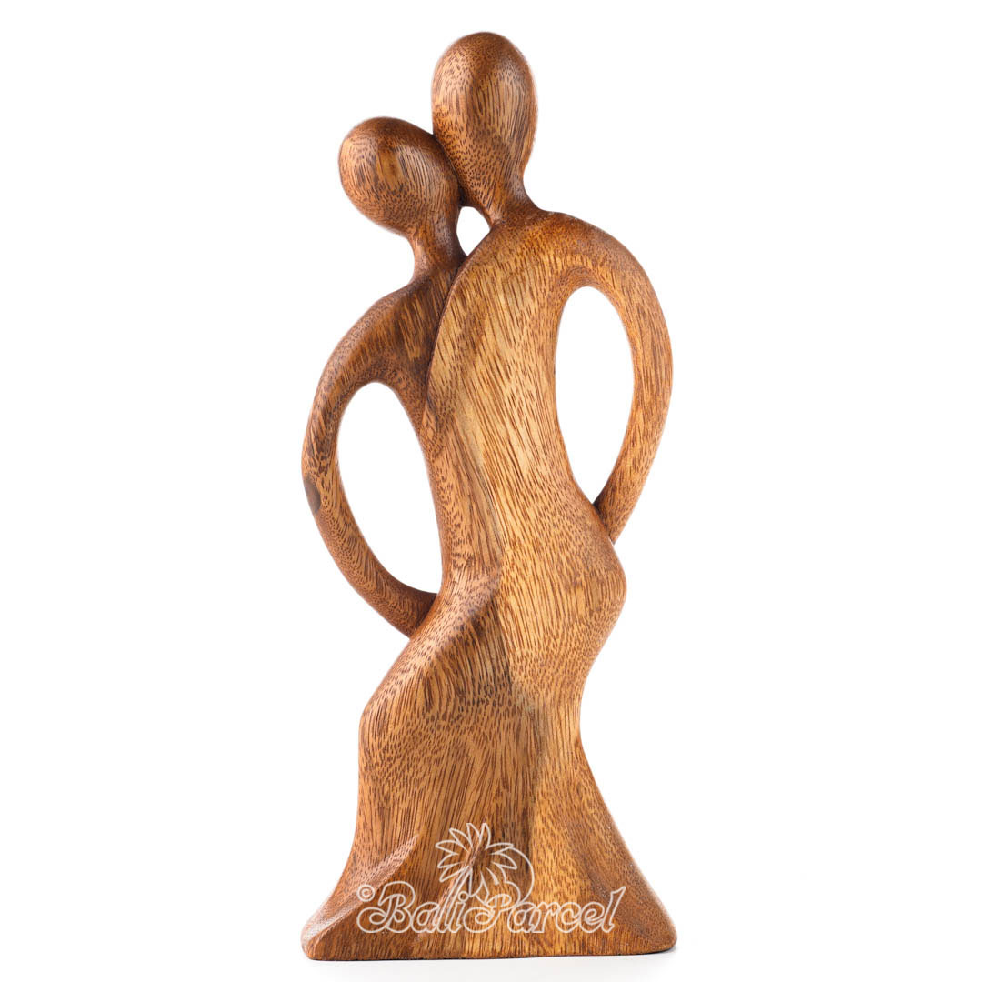 Wooden Family Abstract, Handmade From Suar Wood