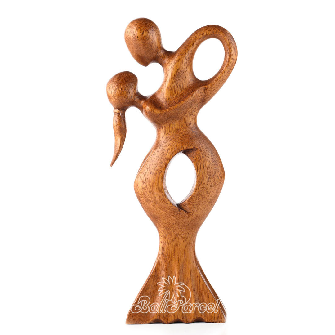 Wooden Dance Abstract, Handmade From Suar Wood