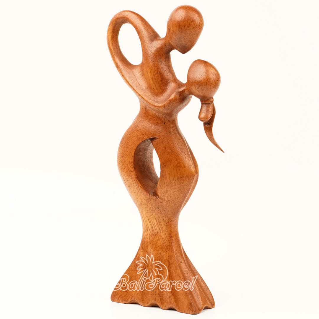 Wooden Dance Abstract, Handmade From Suar Wood